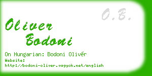 oliver bodoni business card